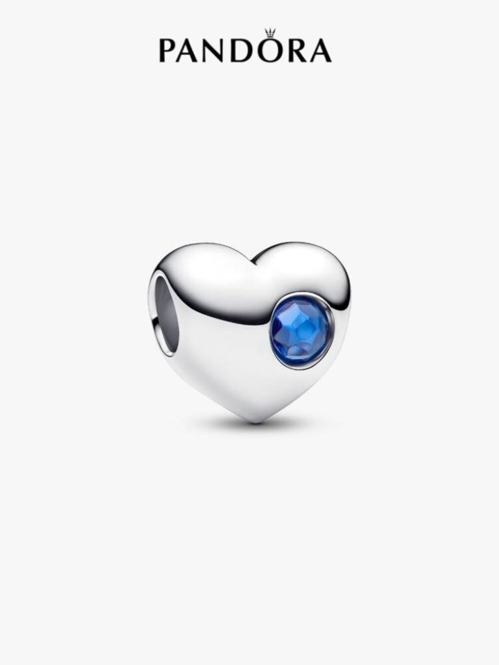 Pandora  September Engravable Blue Stone Heart Charm